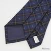 [Disney] Necktie (Three Circle Silhouette Check Pattern) Necktie D50036 Dark Blue x Yellow