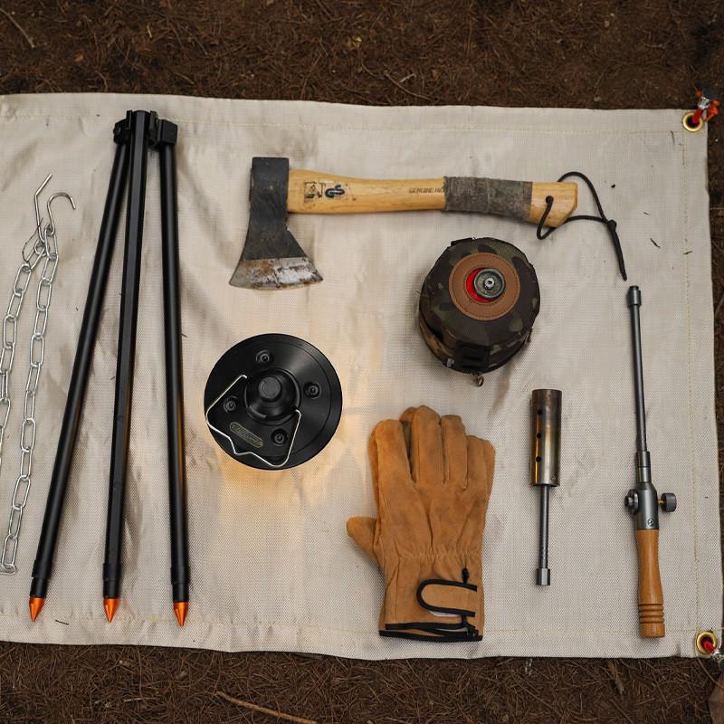 Adjustable Aluminum Camping Tripod Pot Stand