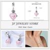 copper Charm Compatible With Bracelets Do It Yourself Jewellery Making Pink Zircon Authentic Red Blue Charm Bead Charms Ideal For Women Wedding Birthd