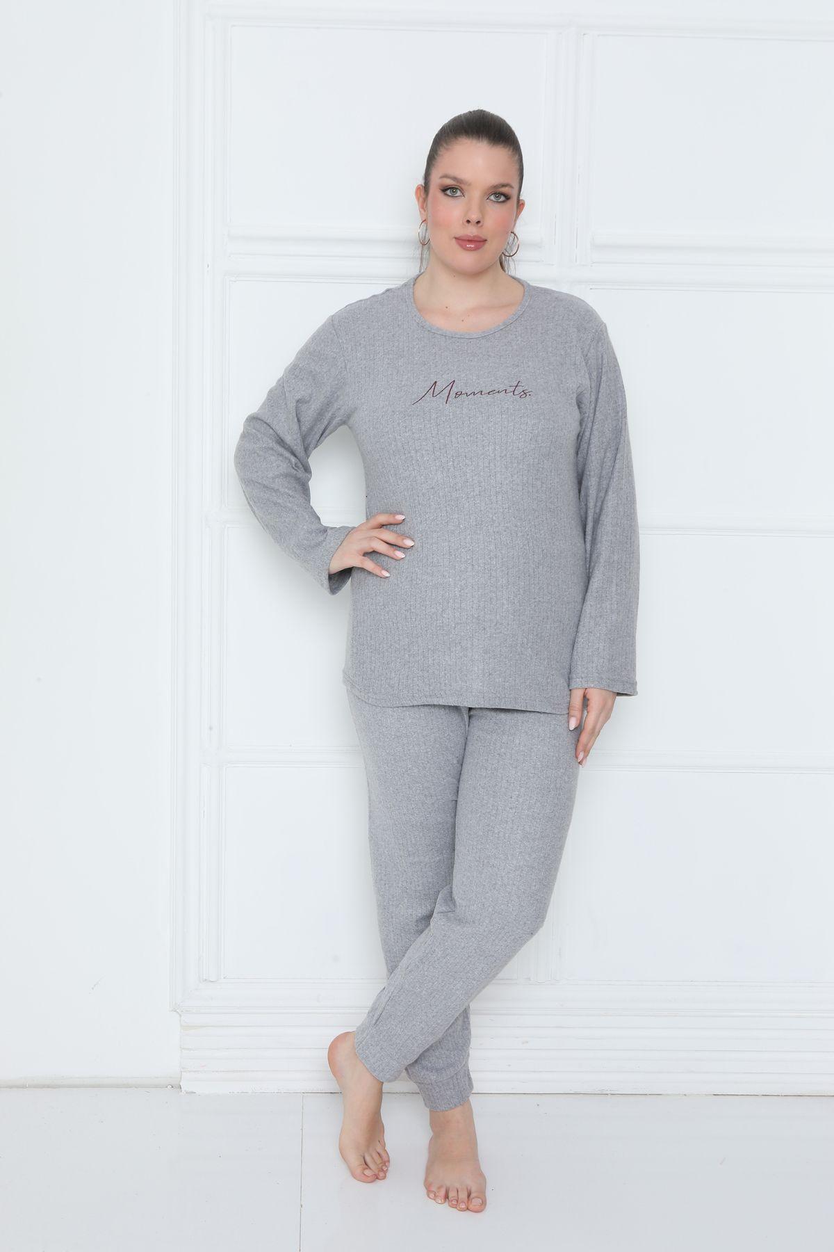 

Women s Style Plus Size Pajama Set Big Size Pajama Set Gray Moments interlock