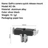 Sports Camera Magnetic Bracket Adapter Selfie Stick, Snap on Magnetic Quick Release Plate, 1/4 Thread Adapter for Sports Camera