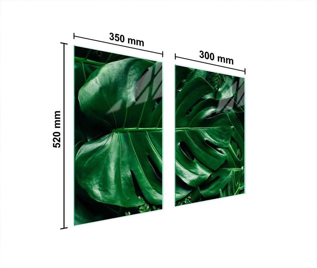 SZKLANA PŁYTA OCHRONNA DO KUCHNI 65x52 MONSTERA