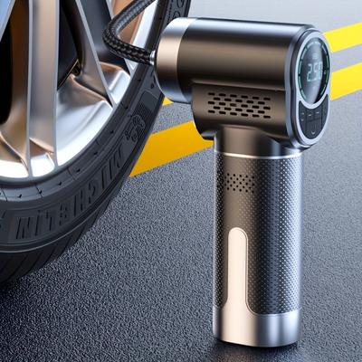 Kablosuz dijital ekranlı araç lastiği hava pompası, USB şarj edilebilir lastik hava pompası, 150PSI el tipi dijital ekranlı araç lastiği hava pompası, LED ışıklarla