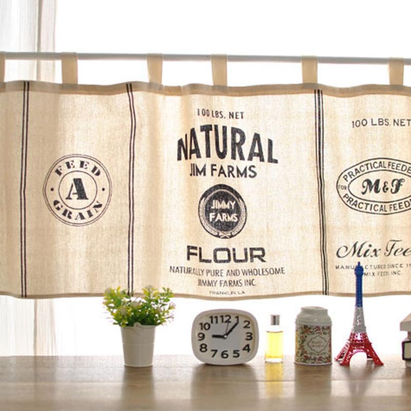 Bavlněný lněný krátký závěs, rustikální zatemňovací poloviční závěs do kuchyňské linky, háčkovaná krajková záclona, ​​úprava oken v ložnici