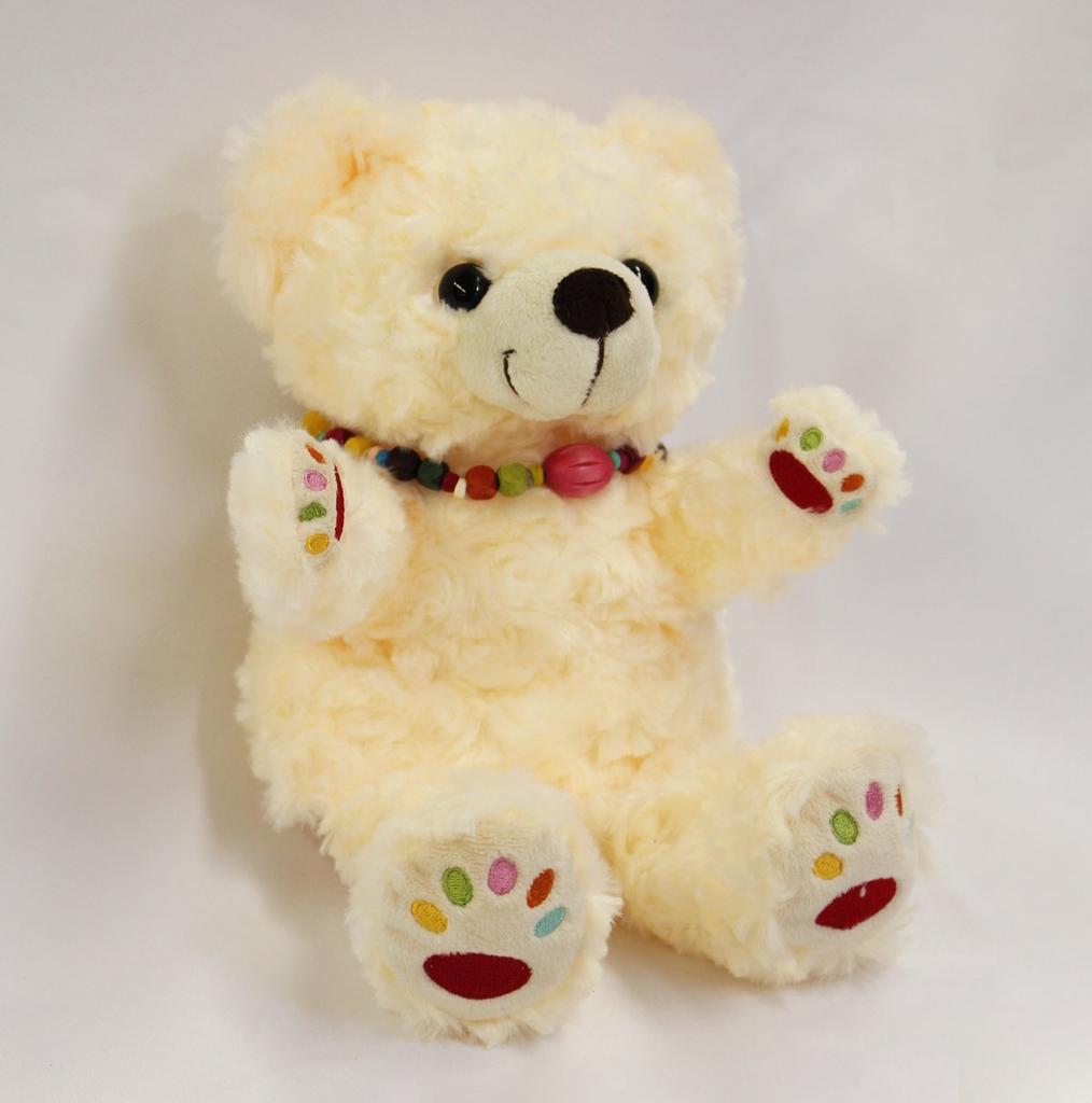 Lark the Bear Hand Puppet Ivory