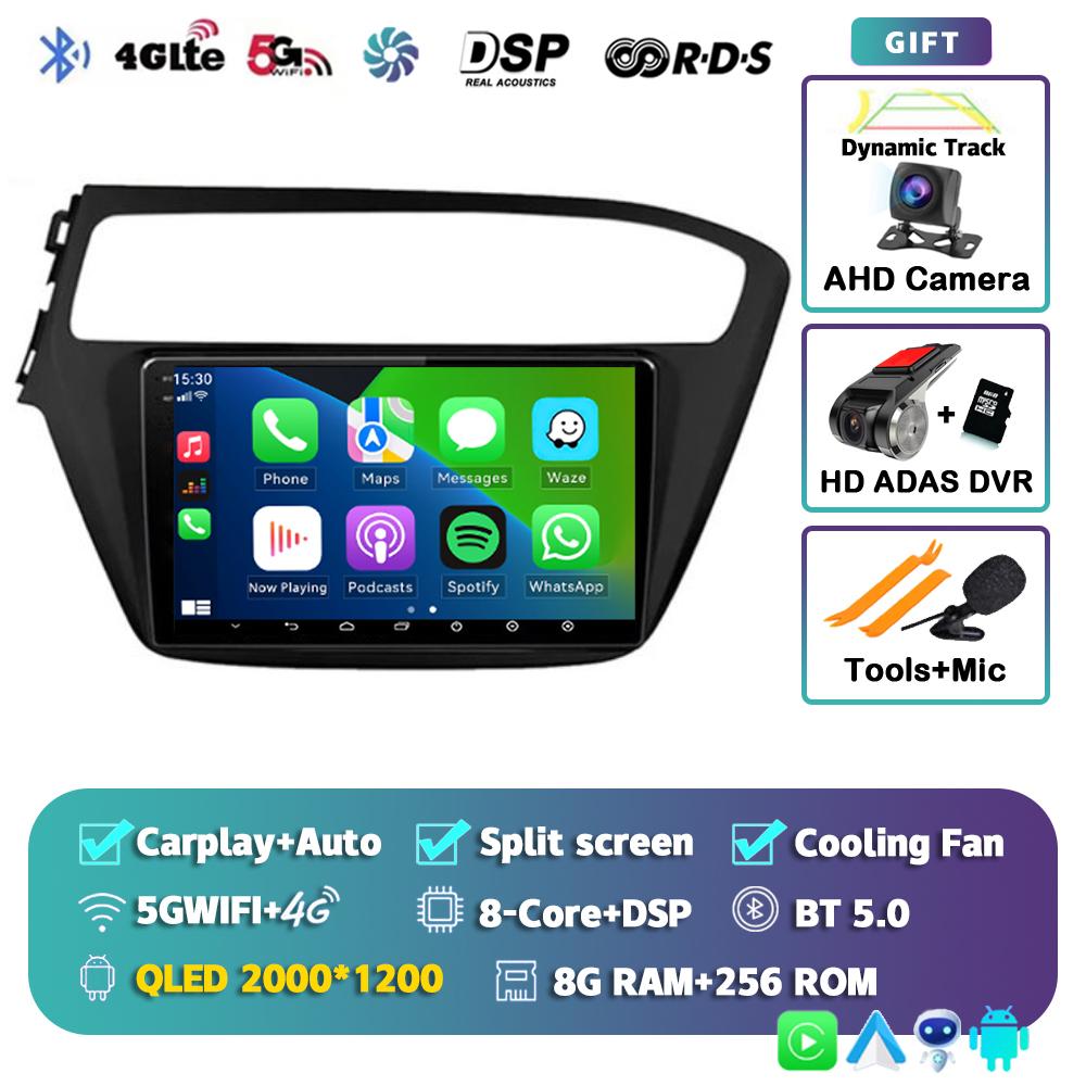 Android 14 Carplay Auto Car Radio For Hyundai I20 2018 2019 GPS Multimedia Player  Stereo Video Head Unit 360 Camera 4G+WiFi DSP