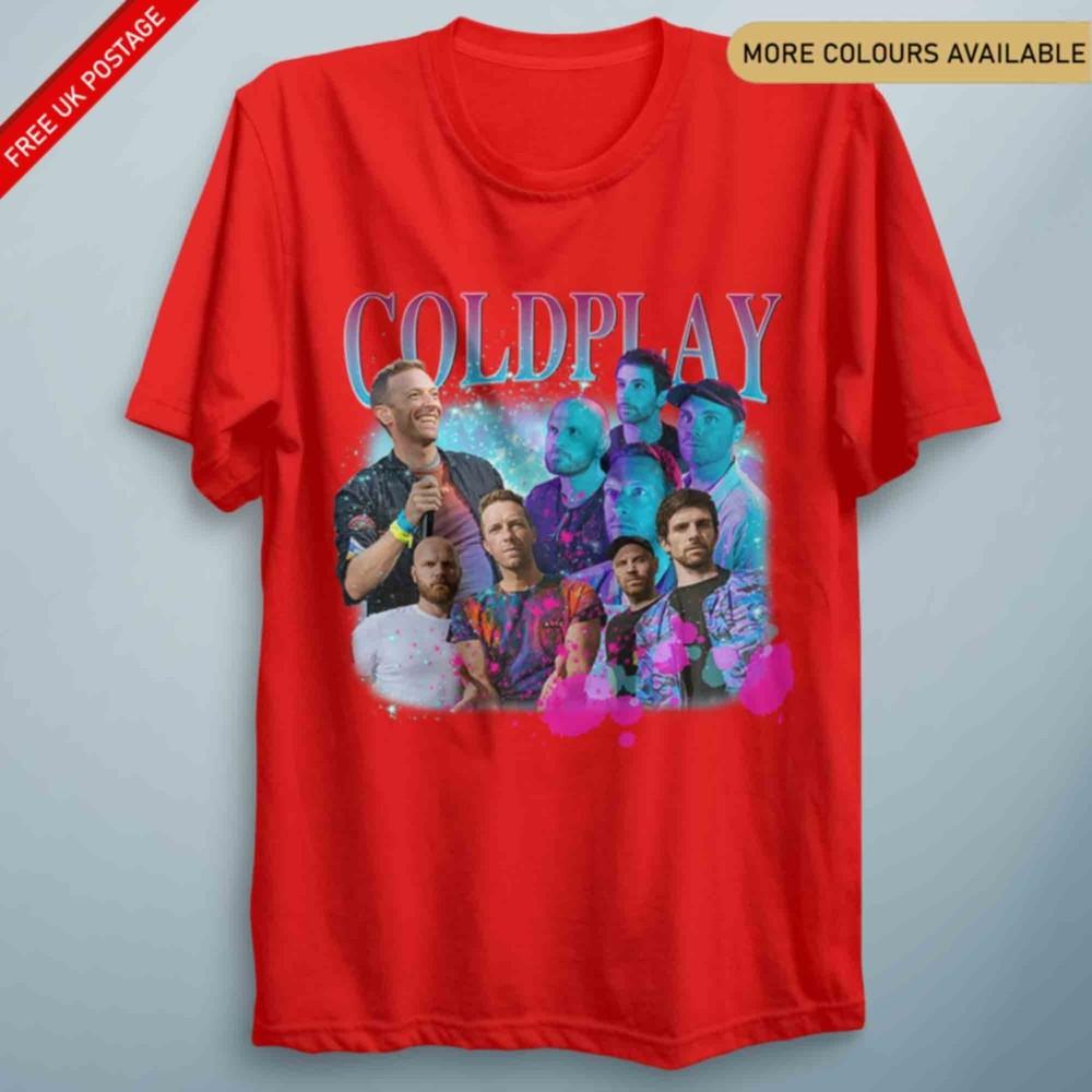 Vintage Adults Kids ColdPlay World Tour Music Spheres Pop TShirt Fan Tee Top