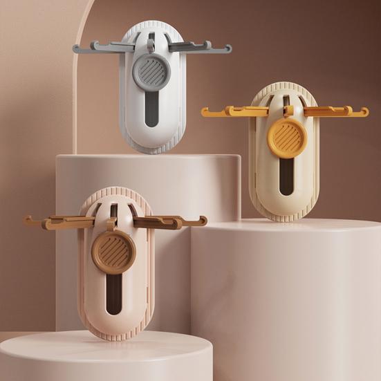 5-Claw Retractable Wall Hook Drill-Free Kitchen Utensil Hanger Adhesive Wall Mounted Hook Entrance Hanger for Bathroom Bedroom Storage