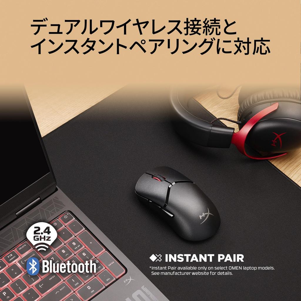 HyperX Pulsefire Saga Pro Wireless Gaming Mouse, Customizable with Interchangeable Modules, 4K Polling Rate, 26K Sensor, Dual Wireless (2.4GHz