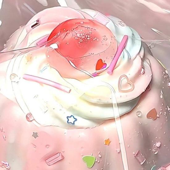 Simulated Cream Cake Squeeze Toy Stress Relief Pudding Sensory Toy Soft Stretchy Dessert Shape Home Office Desk Toy