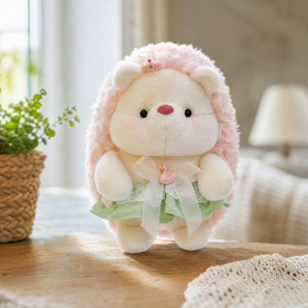 Cute Small Hedgehog Plush Toy, Soft Stuffed Animal for Kids, Nursery Decor and Gifts
