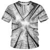Trendy Tiger 3D Digital Print Men's Fashion round Neck Short Sleeve T-Shirt Summer Casual Wear Standard Fit Youth Popular Style