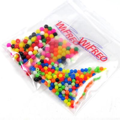 Wifreo 200PCS Viacfarebné Zmiešané Rybárske vybavenie Plastové korálky Zarážky pre návnady Sabiki DIY 4mm 5mm 6mm 8mm