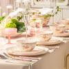 Cream Style Peach Blossom Ceramic Dinnerware
