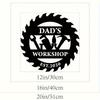 Exquisite Dad's Workshop Black Metal Decorative Plaque Tool Inspired Design Father's Day Wall Art Easy Install