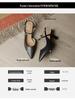 Nude Peep-Toe Stiletto Sandals for Women - Pointed Toe, Hollow Design, Bridesmaid Shoes for Summer and Autumn