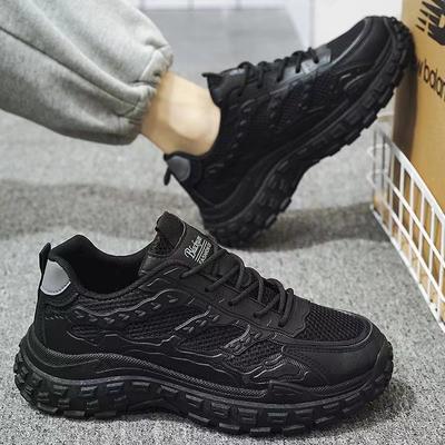 Autumn Winter Male Labor Protection Shoes Breathable and Work Sports Anti-Slip and Wear-Resistant Mesh Lining for Daddy