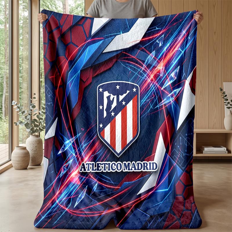 Atletico Madrid Theme blanket Soft Flannel Blanket Plush Throw Blanket Cozy Sofa Bed Blanket for Home Decor