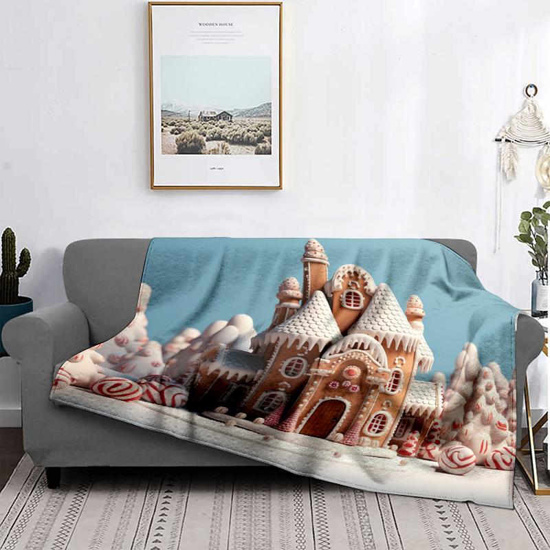 Home Decoration Plush Throw Sofa Blanket Bedspread Bed Fluffy Soft Blankets Decor Plaid Modern Halloween Merry Christmas Winter