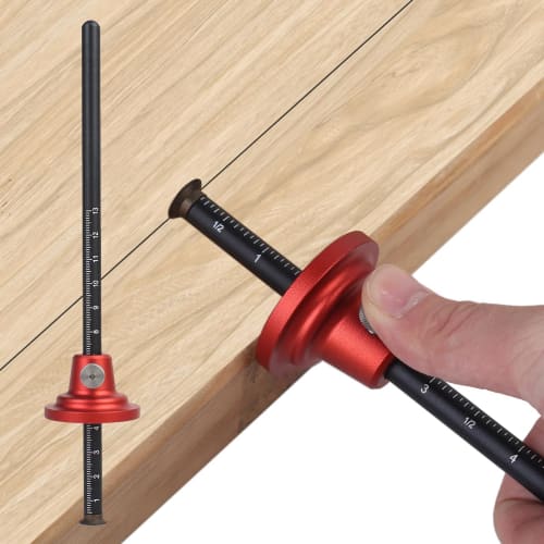 FTtool Ruler, Scribing Tool, Aluminum Blade, Adjustable Mm/inch Scale, DIY Tool for Carpenters