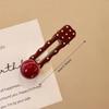 Red Retro Hair Clip Polka Dot Duckbill Hair Clips Sweet Bangs Clip  Hair Styling Accessories