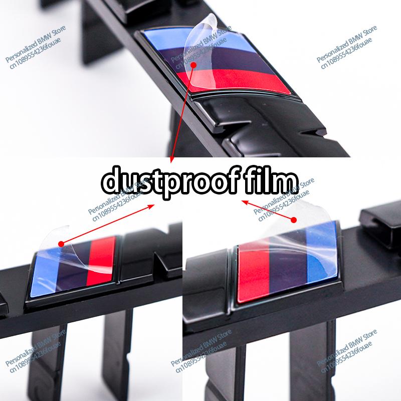 AAAQT1 M Logo Car Front Hood Grille Badge For BMW M1 M2 M3 M4 M5 M6 M7 M8 X3M X4M X5M X6M ABS Glossy Black X Emblem Front Grille Badge