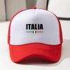 Italia Flag Print Mesh Trucker Hat Breathable Adjustable Baseball Cap Casual