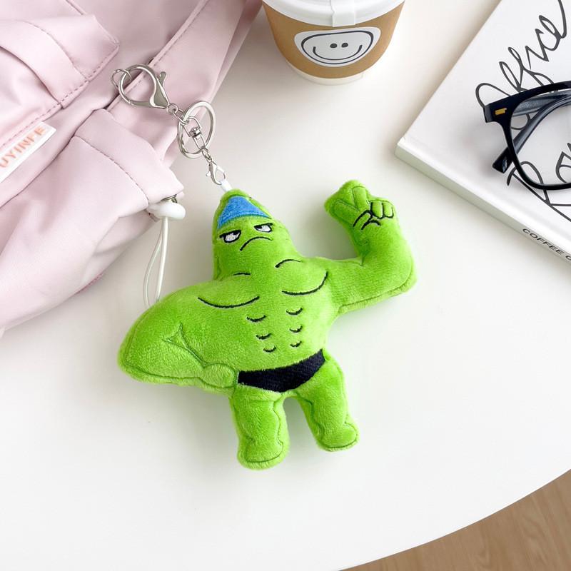 Creative Cartoon Plush Keychain For Gym Bags With Pp Cotton Filling
