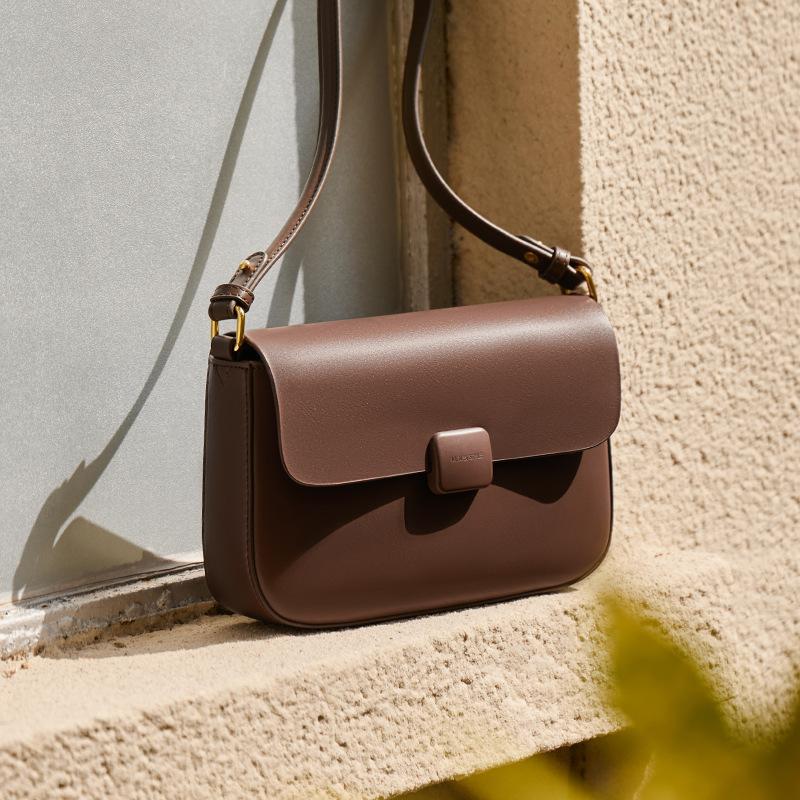 

Qiao Lady Bag Women 2025 New Autumn Winter Crossbody Bag Small Square Bag Underarm Bag High-end Genuine Leather Tofu Women Bag Long22CM*Thick4.5CM*High1