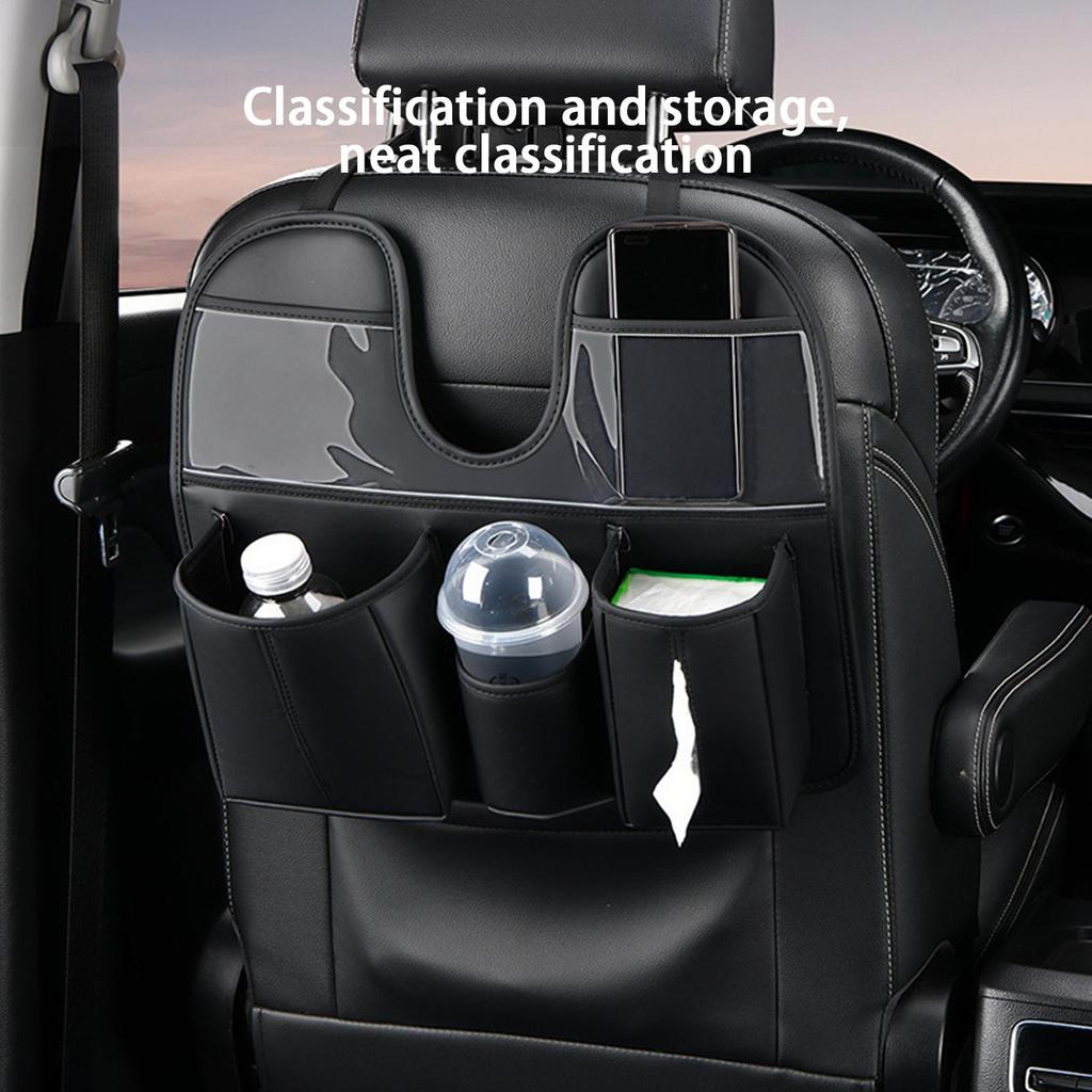 Back Seat Organizer Touchscreen Tablet Holder Multi-Pocket Seat Back Organizer Car Accessories For SUV RV Truck Sedan Kids Toys