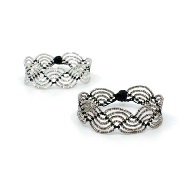 MORO JEWELLERY LUX Bracelet, Black & Metallic Grey