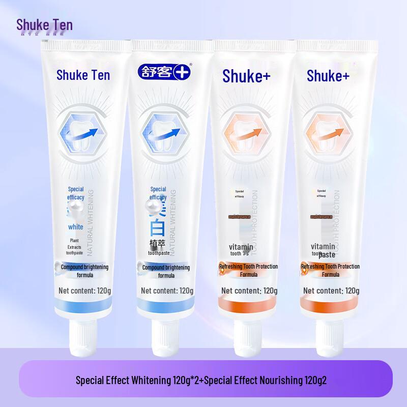 

Shuke Whitening & Anti-Cavity Toothpaste 4-Pack