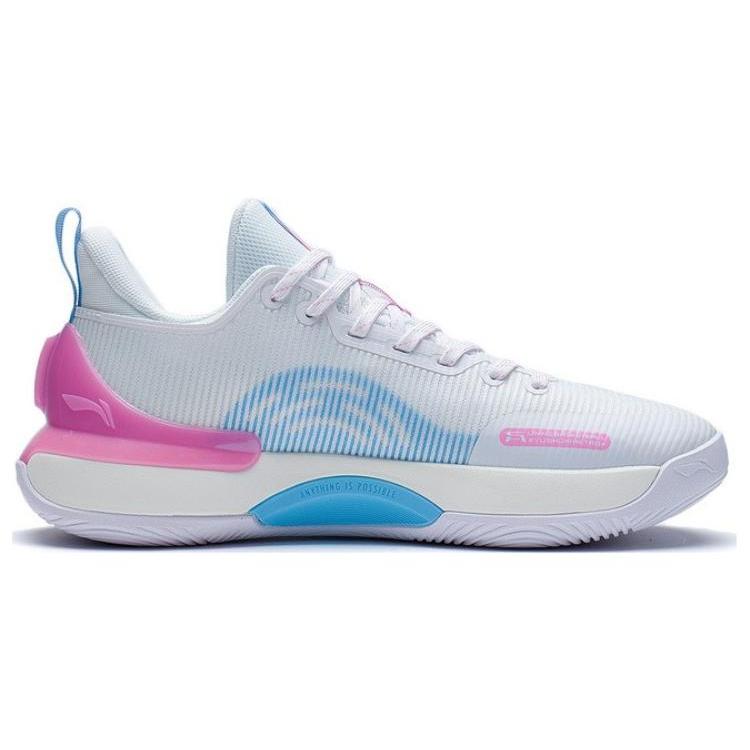 New LiNing YuShuai Retro South Beach Anti Slip Wear Resistant Low Top Basketball Shoes White Blue Pink ABPS031-2