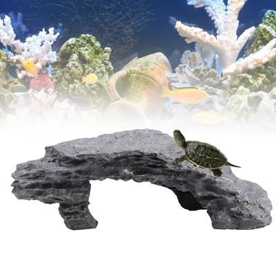 Caverne de Cachette Artificielle pour Reptiles Abri Cachette Repos Caverne pour Aquarium Lézard Serpent Tortue Cachette Repos Maison Tortue