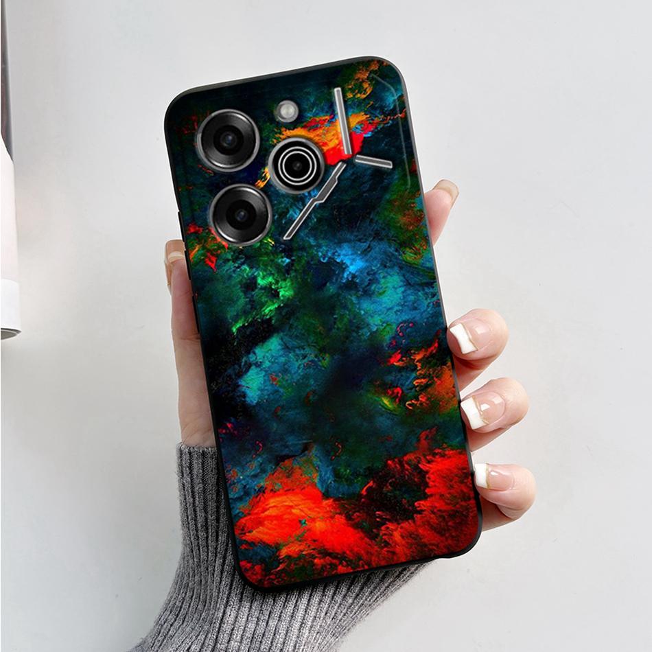 For Tecno Pova 6 Pro Case 6.78" Marble Black Silicone Soft Back Cover For Tecno Pova 6 Pro Phone Case Pova6 Pro 6Pro Coque Funda