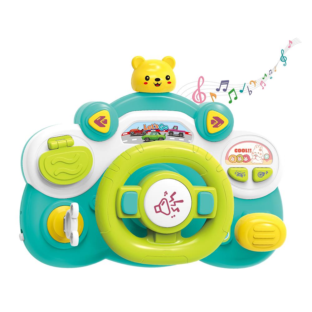 899-180 Simulate Driving Car Steering Wheel Toy with Music and Light Kids Early Educational Toy