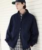 Moderment 2-Way Full-Zip Oversized Cotton Jacket [Navy]
