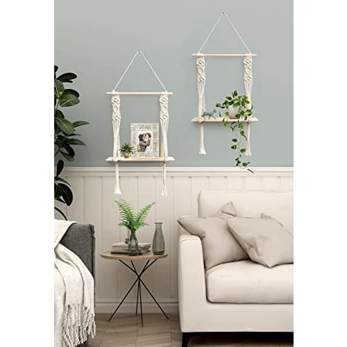 Afuly Hanging Shelf, Macrame Wall Shelf, Handmade Boho Decor, Cute Wall Rack, Home Decor, Handwoven Wall Decor, Decorative Supplies, Art, Interior, Li