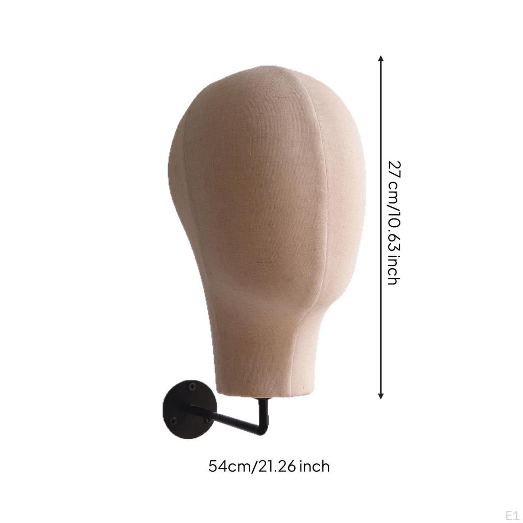 Wall Mounted Mannequin Head Space-Saving with Hook