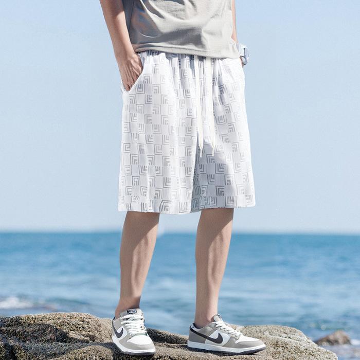 Xintang Men's Plus Size Casual Printed Bermuda Shorts