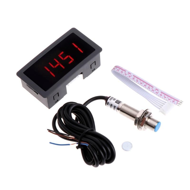 4 Digital LED Tachometer RPM- Speed Meter+Proximity Switch 12V 9999RPM