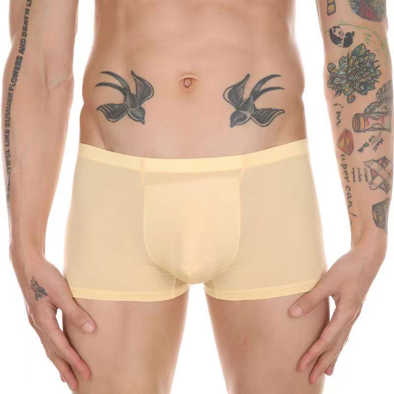 

Мужские сексуальные боксеры-брифы из ледяного шелка с U-выпуклостью - Европейский и американский стиль 2XL