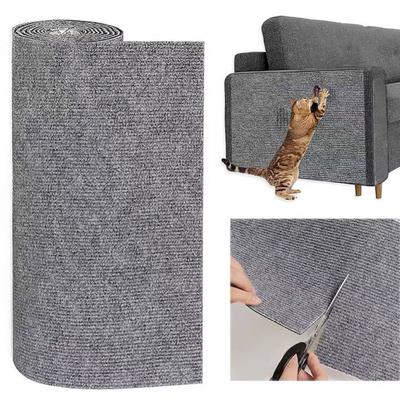 Katzenkratzmatte Möbel- und Wandschutz Selbstklebender Katzenkratzteppich Zuschneidbare Klettermatte Katzenkratzbaum