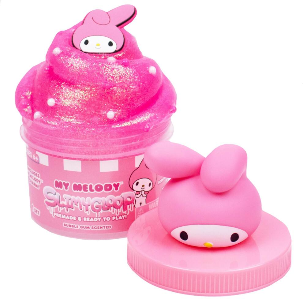 Barattolo My Melody SLIMYGLOOP 8 oz Slime Rosa Profumato alla Gomma da Masticare Include Perline & Ciondolo My Melody Cose Sanrio Slime Hello Kitty Slime per Bambini Ciao