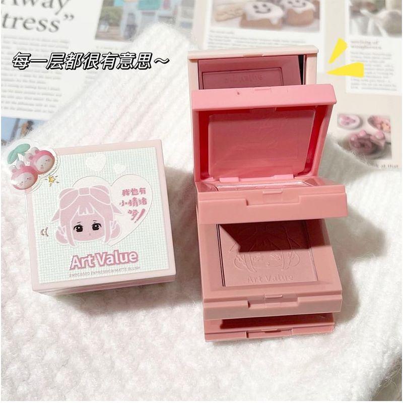 Art Value - 4 Colours Cartoon Embossed Matte Blush Palette