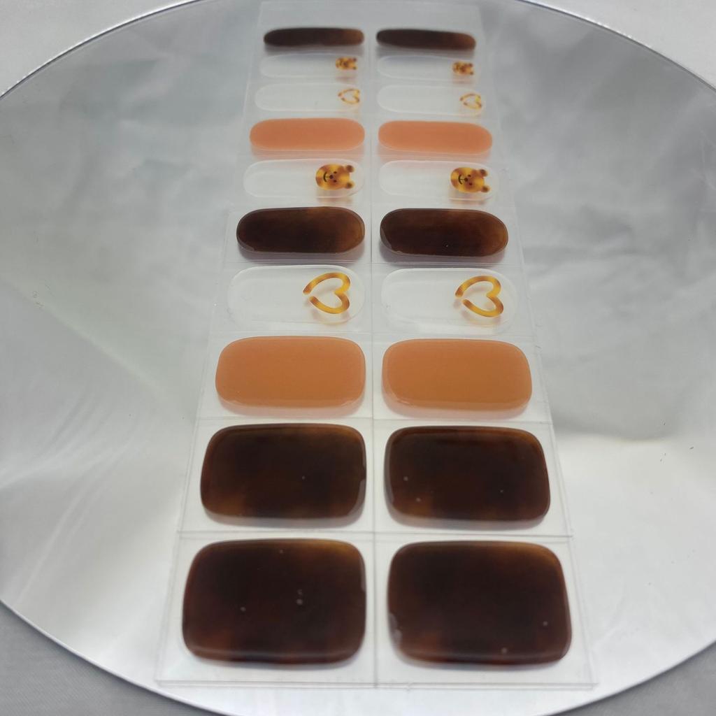 Gel Manicure Stickers, Baking Lamp Curing Phototherapy Nail Stickers Store New Product, Light Hardening, 20 Finger Full Stickers