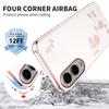 KADEM For Samsung Galaxy S25 Edge Case Flower Rhinestone Decor Electroplating TPU Phone Cover