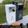 Large Stainless Steel Outdoor Sorting Trash Can for Parks and Commercial Spaces