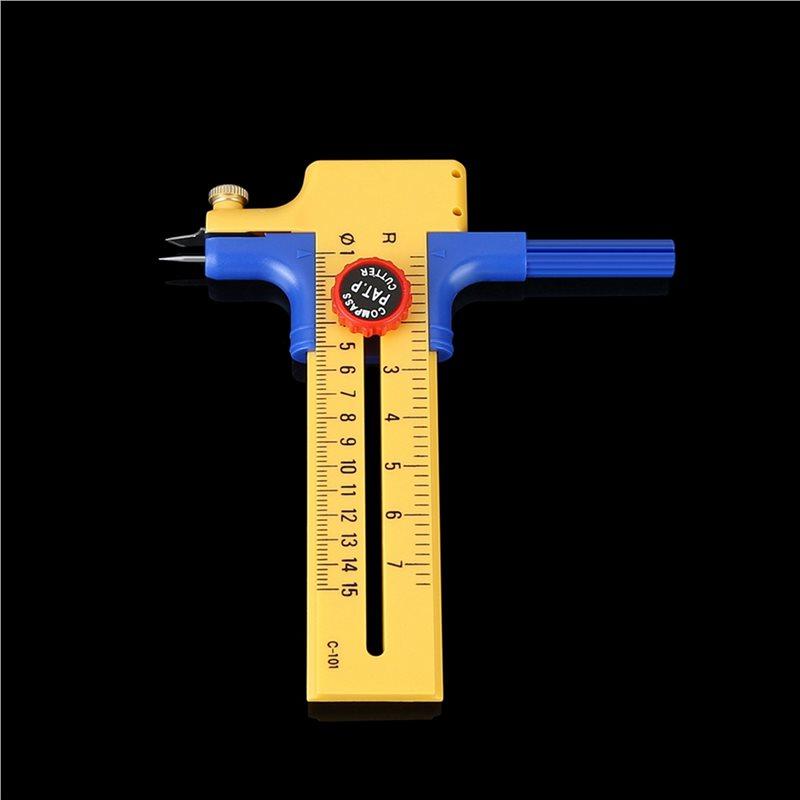 A84E-2X Compass Circle Cutter Circular Cutting Tool Adjustable Compass Circle Cutter Cortador Circular Circle Cutter жёлтый