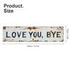 Love You Bye Metallschild, Love You, Bye – Vintage Metallwand Schild, Für klassische Bauernhaus Küchen, Flur Eingangsbereich
